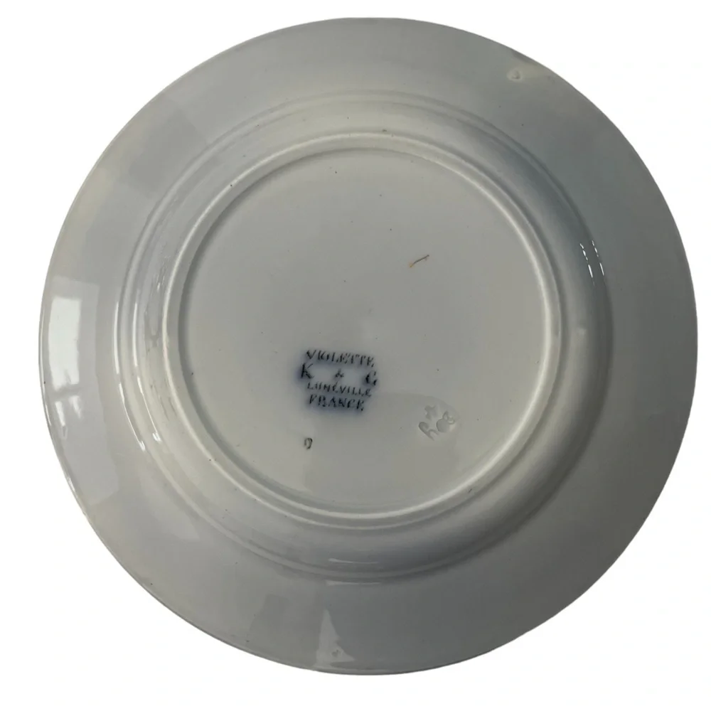 Flow Blue Violette K&G Luneville France Plates (set of 4)